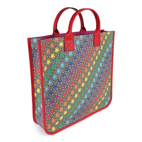 gucci rainbow star tote|net a porter gucci tote.